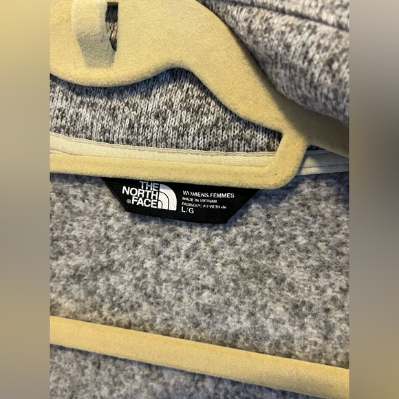 The North Face Full Zip Button Up Jacket Heather Grey Fleece - Picture 5 of 5